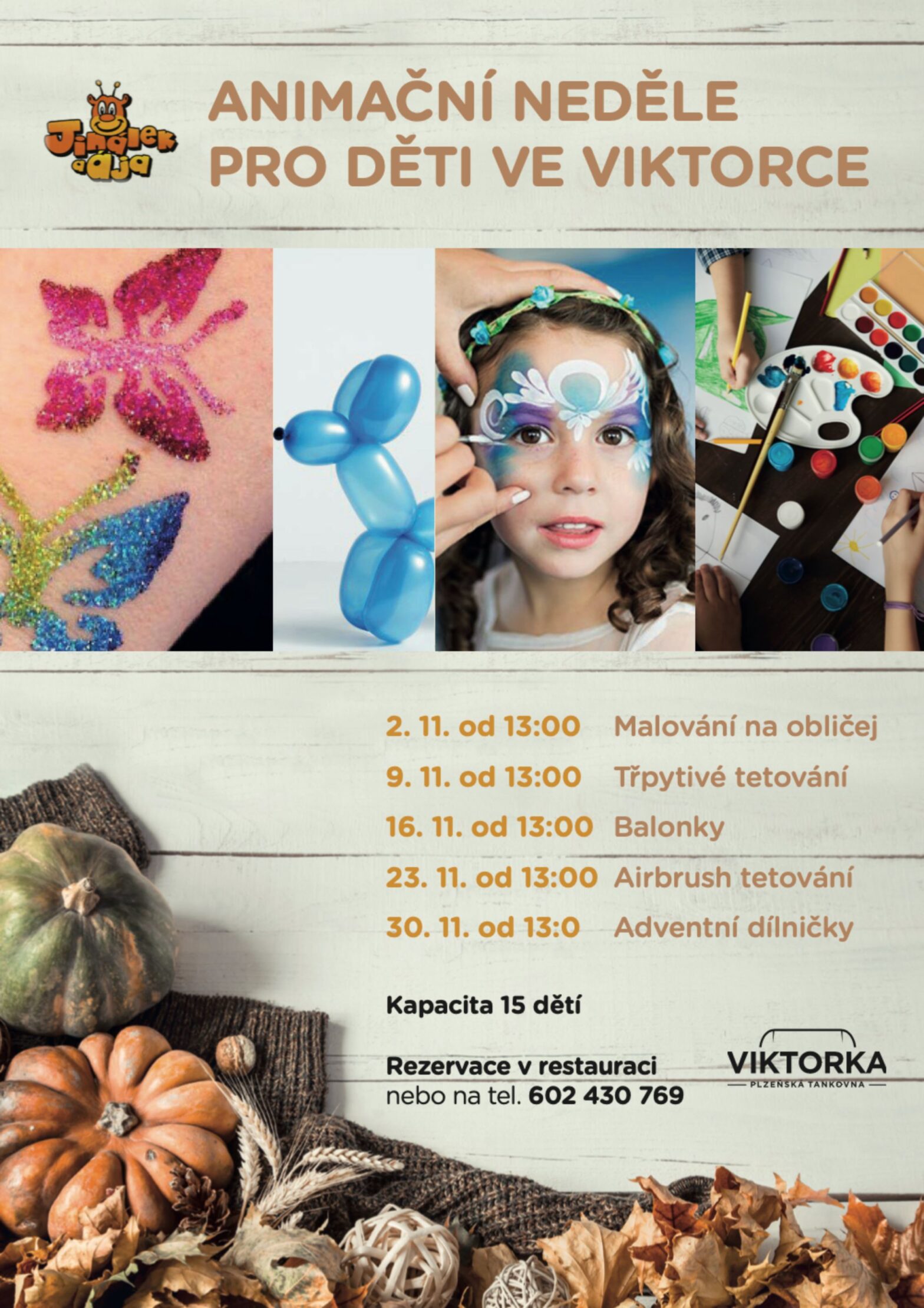 Animacni program Listopad